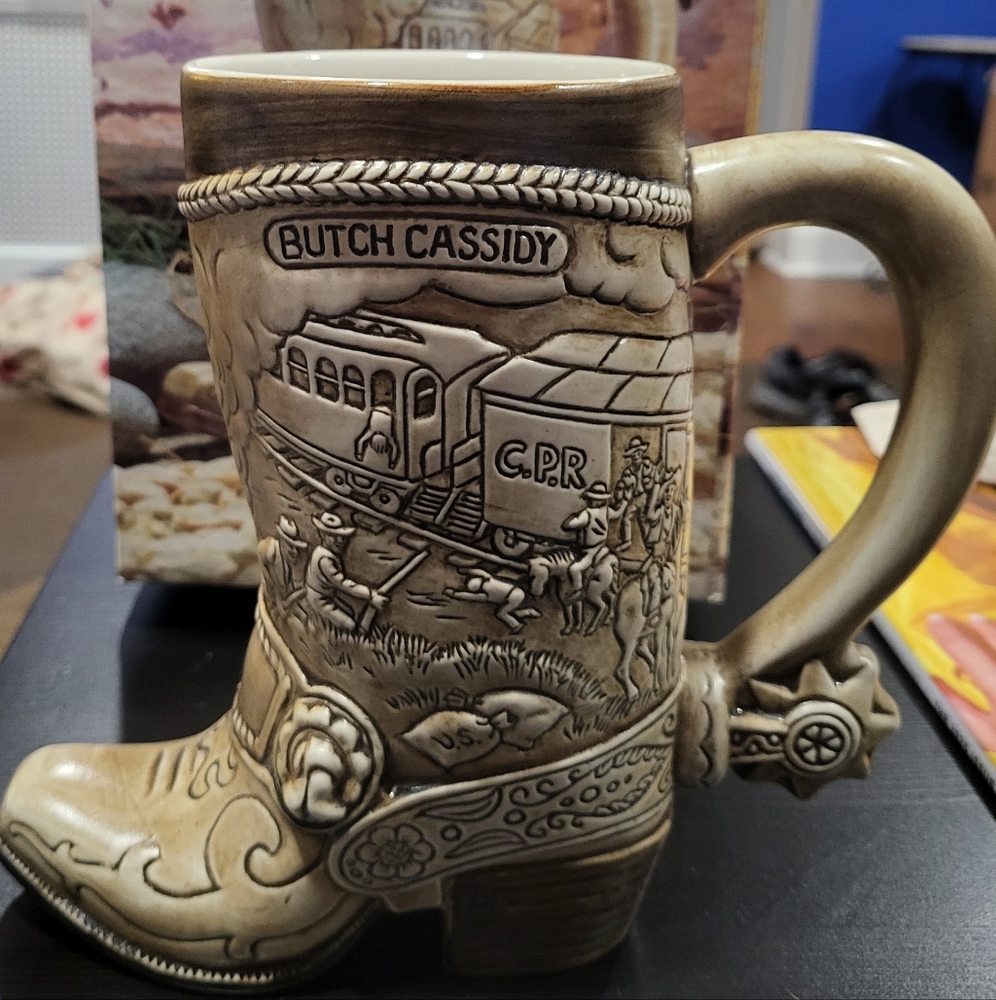 Ceramarte Wild West Cowboy Boot Stein